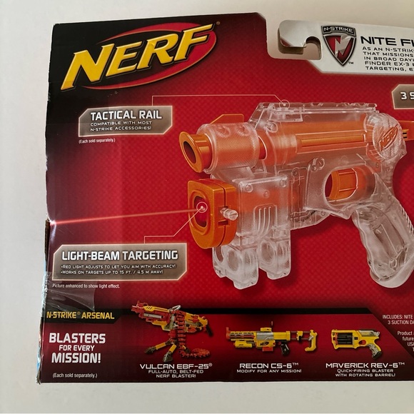 Nerf N-Strike Nite Finder EX-3 Clear Series Target Exclusive Limited Release NEW - Picture 7 of 8